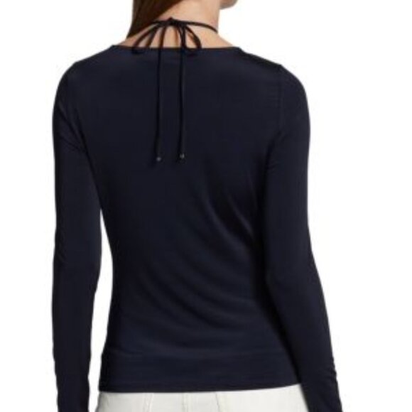 Veronica Beard Roque Top Size 6 Navy - Picture 3 of 8